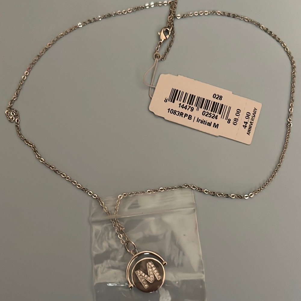 M Initial Necklace